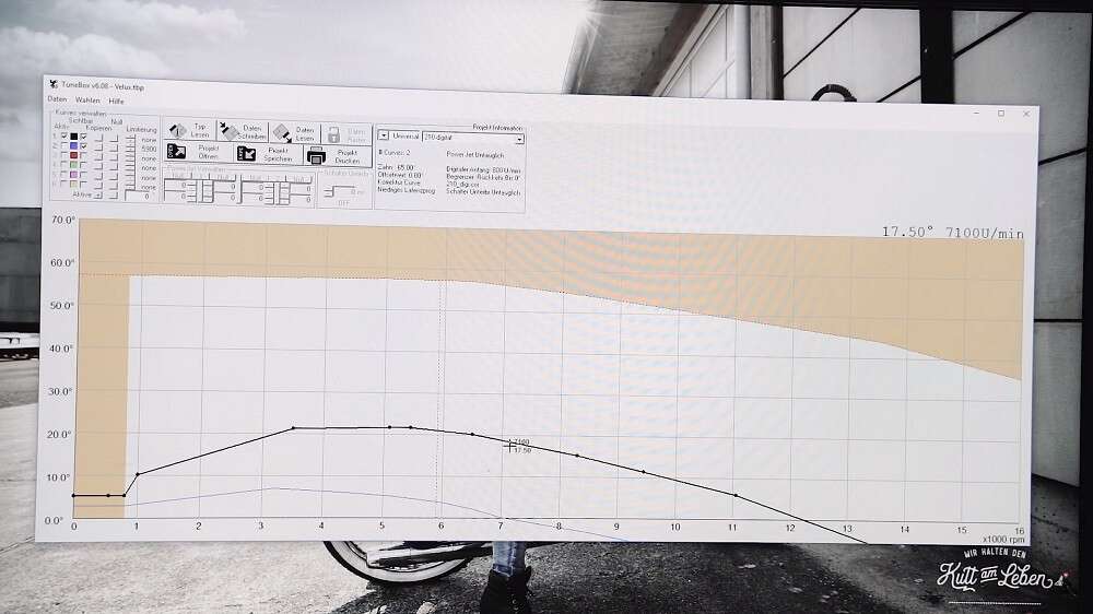 Mithilfe der Software "TuneBox" kann die Programmierung der Zündanlage exakt erfolgen Mithilfe der Software "TuneBox" kann die Programmierung der Zündanlage exakt erfolgen