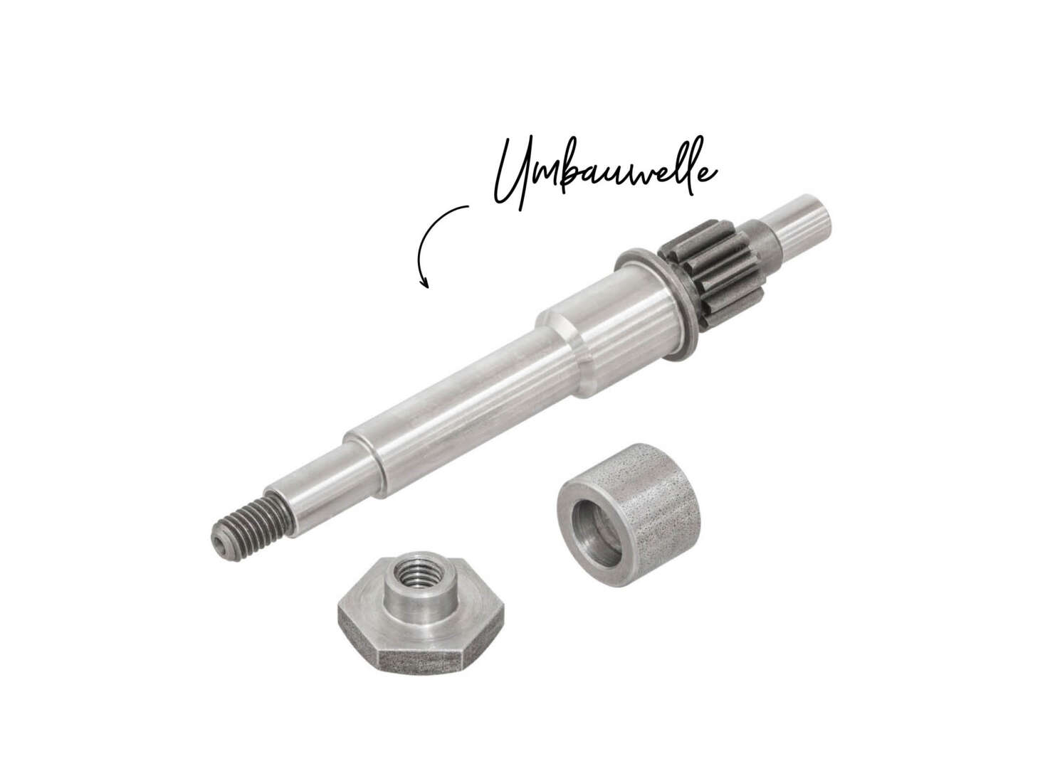 Umbauwelle Mono zu Vario Getriebe | Piaggio Ciao, SI, Bravo, Boxer, Grillo Umbauwelle Mono zu Vario Getriebe | Piaggio Ciao, SI, Bravo, Boxer, Grillo