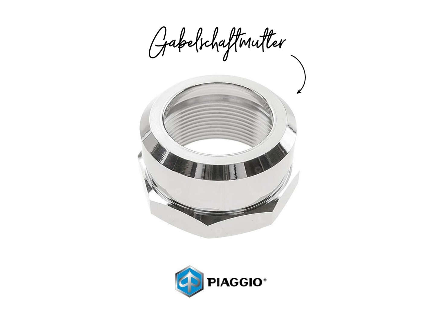 swiing® revival Gabelschaftmutter 1" / 24G offen (Vorbau) | Piaggio Ciao swiing® revival Gabelschaftmutter 1" / 24G offen (Vorbau) | Piaggio Ciao