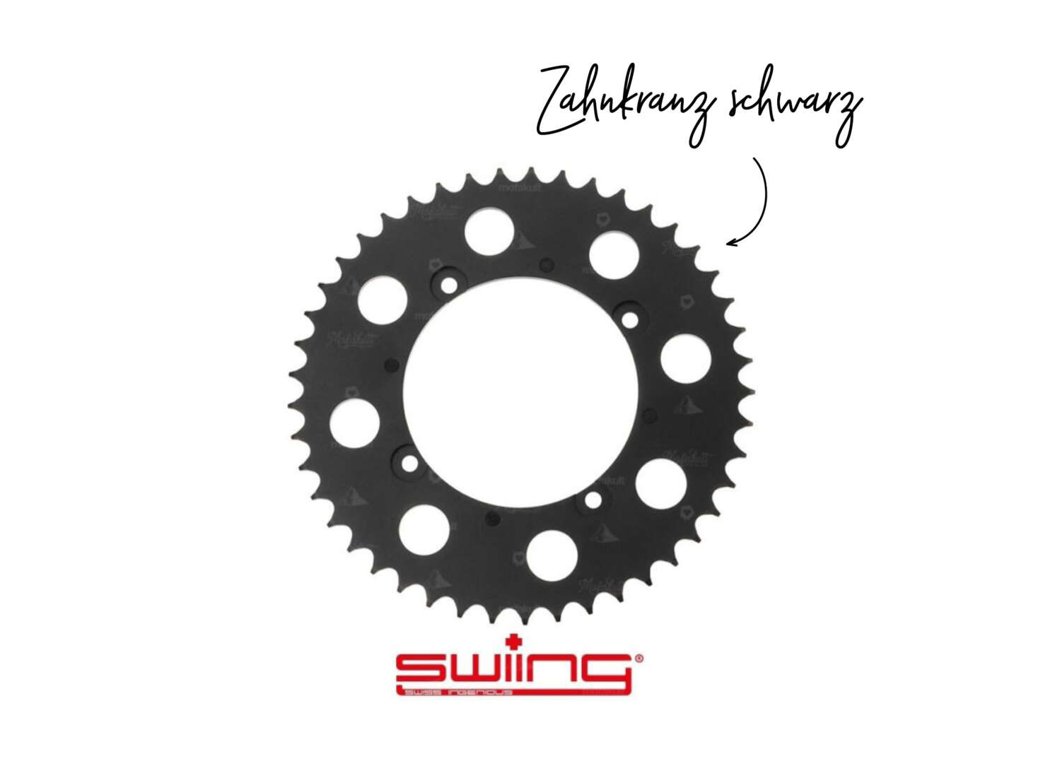 swiing Zahnkranz 45 Z. Rücktritt Alu schwarz eloxiert swiing Zahnkranz 45 Z. Rücktritt Alu schwarz eloxiert
