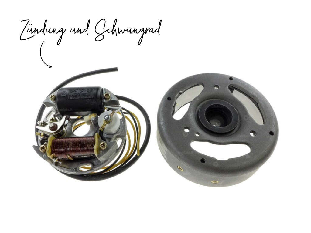 Zündung und Schwungrad linksdrehend Zündung und Schwungrad linksdrehend
