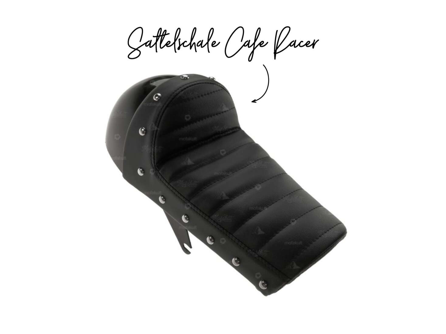 Sattelschale Cafe Racer gepolstert schwarz Sattelschale Cafe Racer gepolstert schwarz