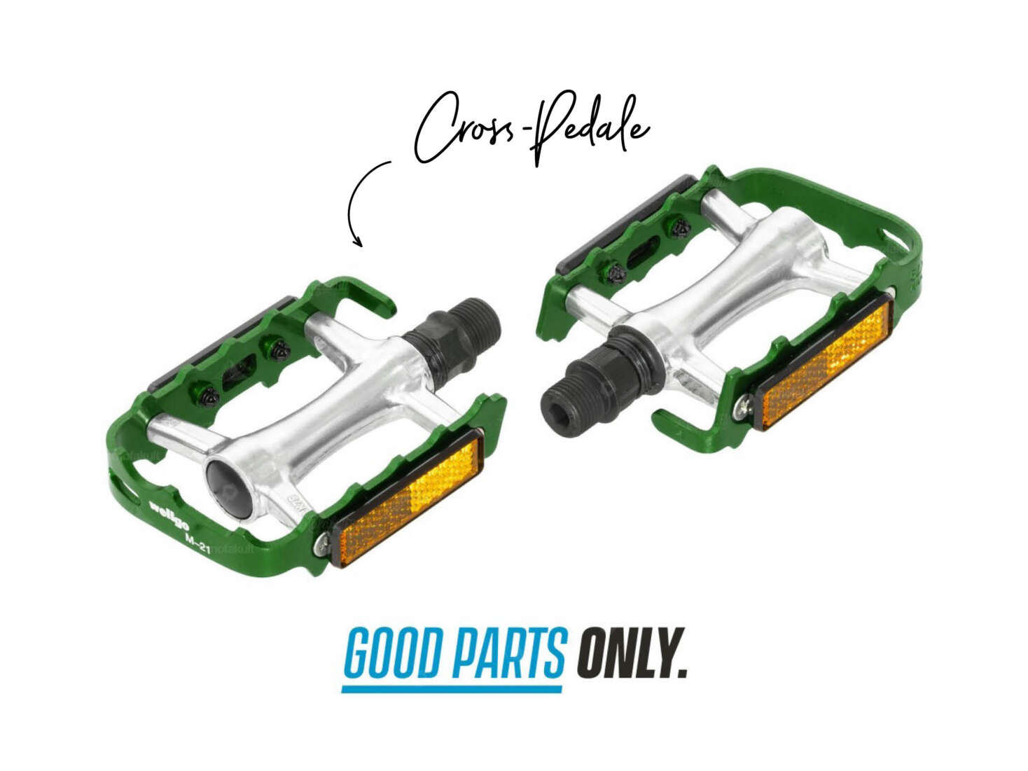 GPO Pedalen Cross Aluminium grün eloxiert GPO Pedalen Cross Aluminium grün eloxiert