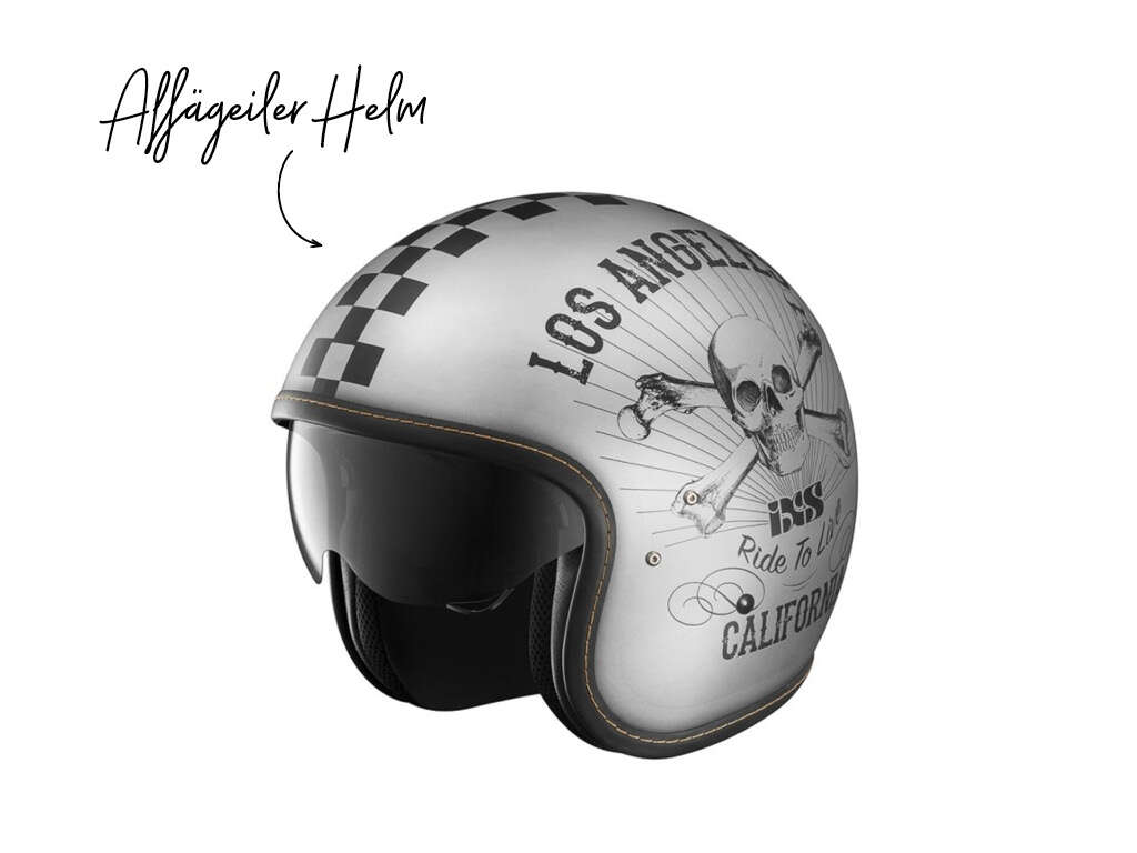 Jethelm Skull silber schwarz matt XS Jethelm Skull silber schwarz matt XS