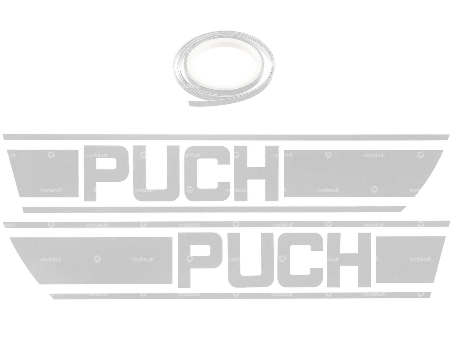 Adhesive kit tank chrome foil plot | Puch X30 Carousel Image 1