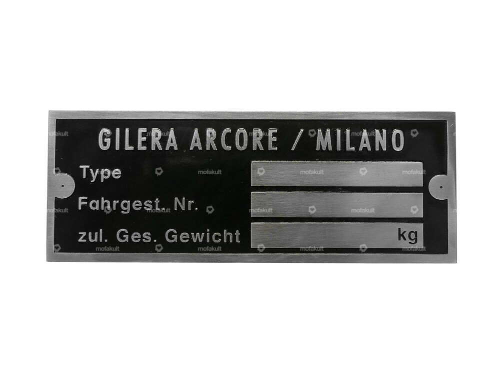 Typenschild | Gilera Arcore / Milano Carousel Image 1