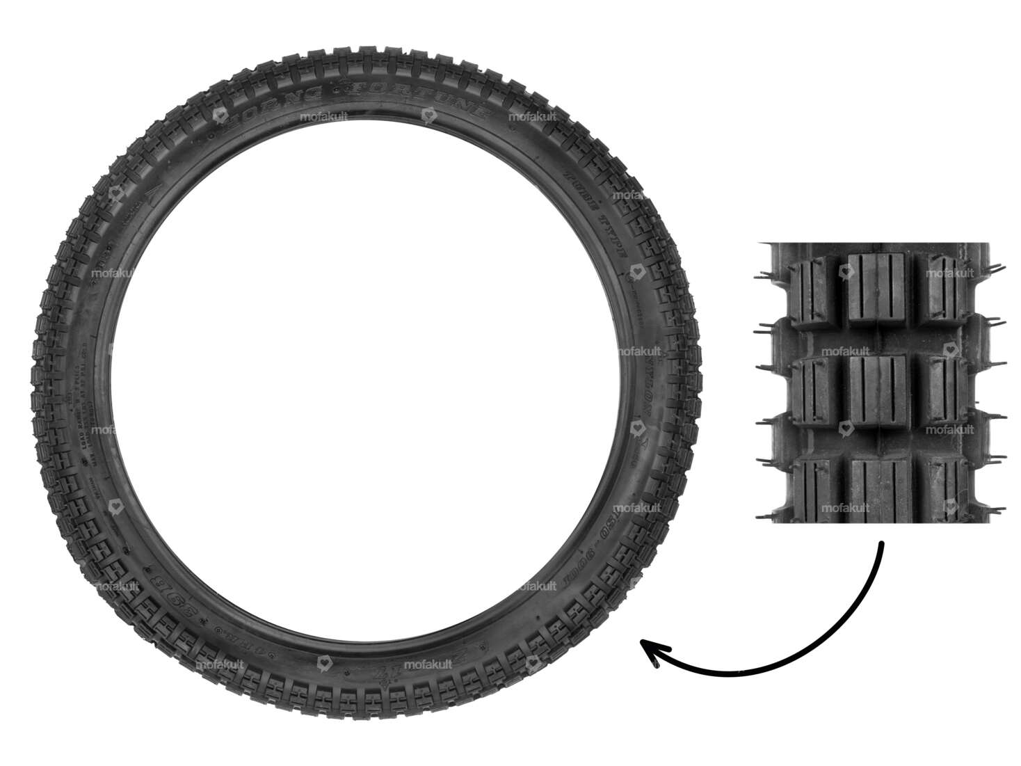 Fortune 2.25 x 17" Reifen F-879 4PR Stollen Carousel Image 1
