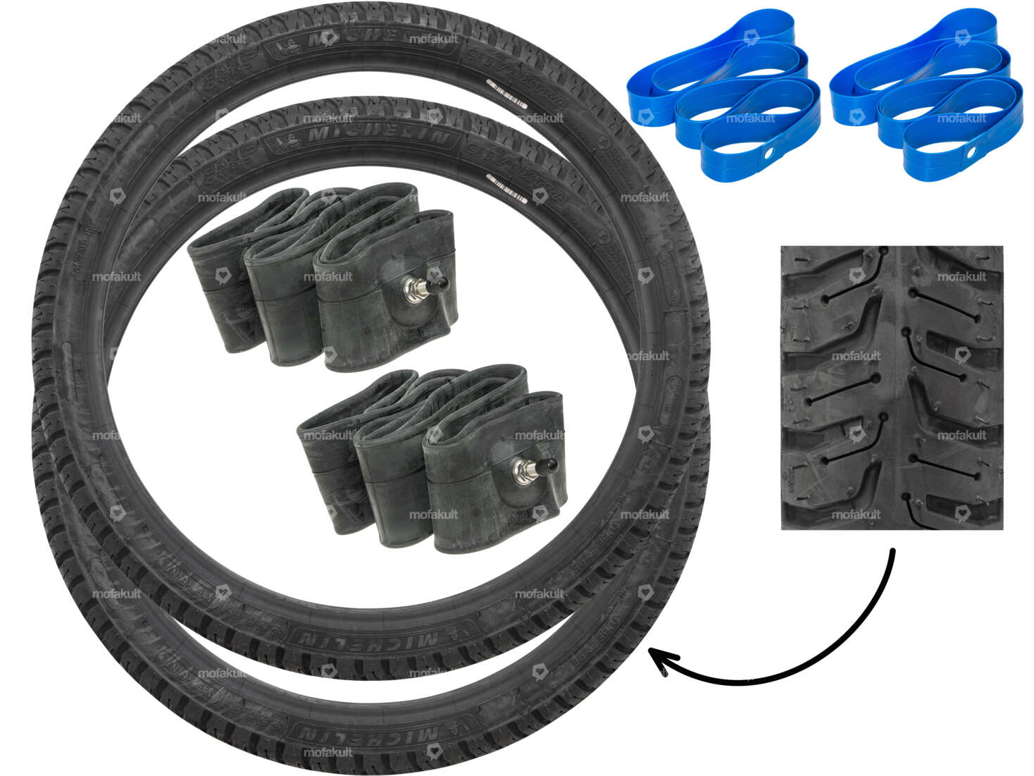 Michelin 2.25 x 17" tire set Carousel Image 1