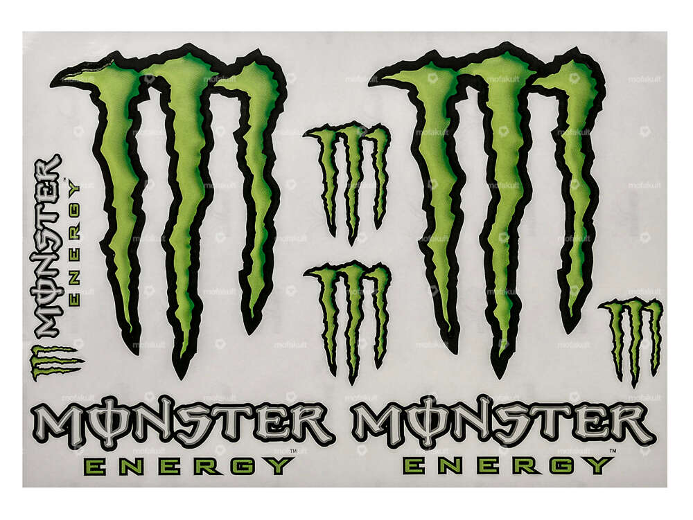 Monster Energy Aufkleber-Set 8 Stk. Carousel Image 1
