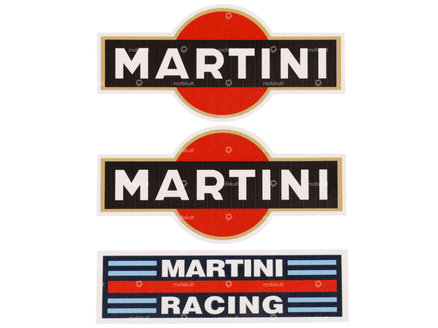 Set di adesivi "Martini Racing" 3 pezzi. Carousel Image 1