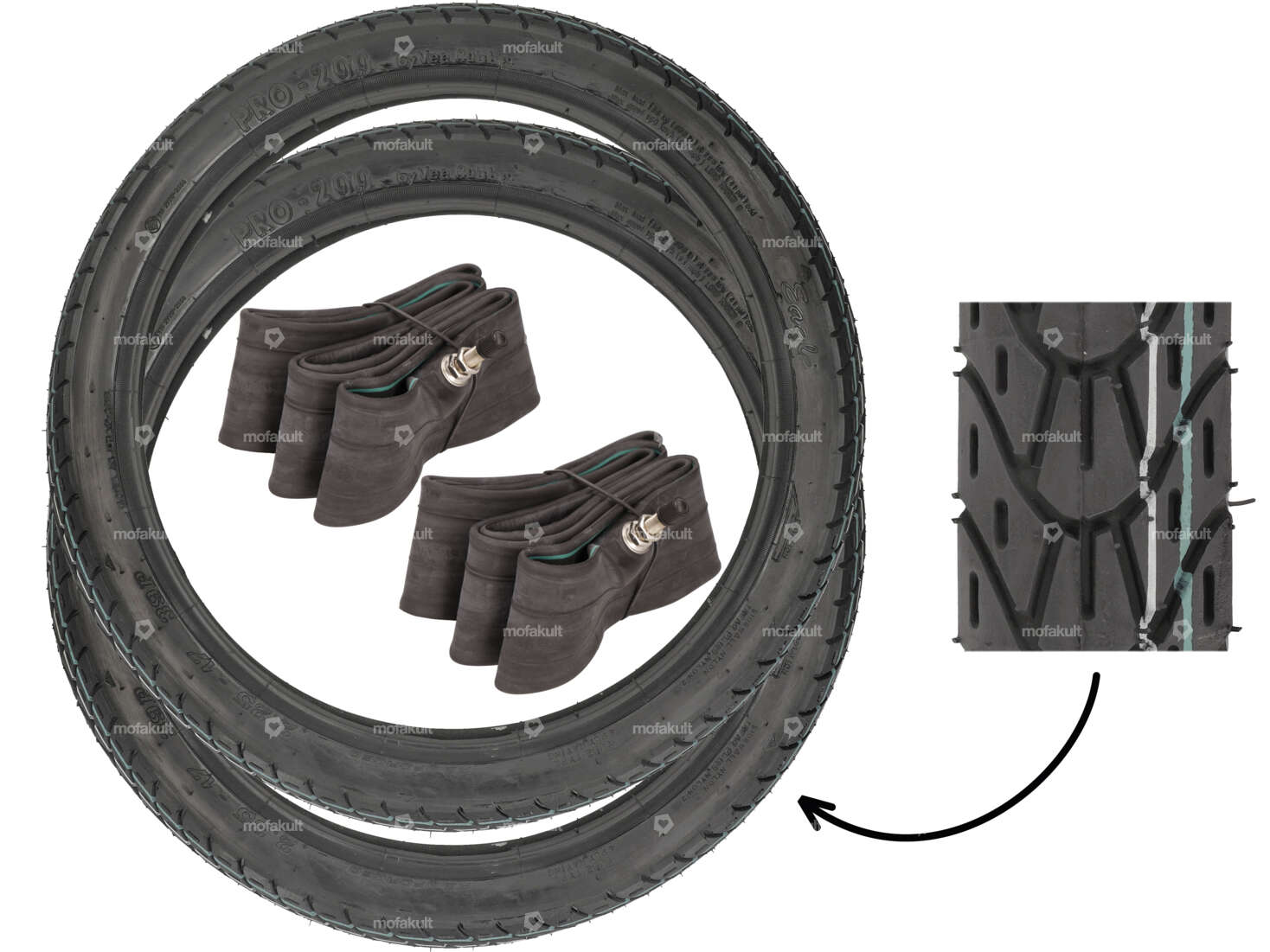 VeeRubber Reifen-Set 2.25 x 17" VRM126 (V126) Allround Carousel Image 1