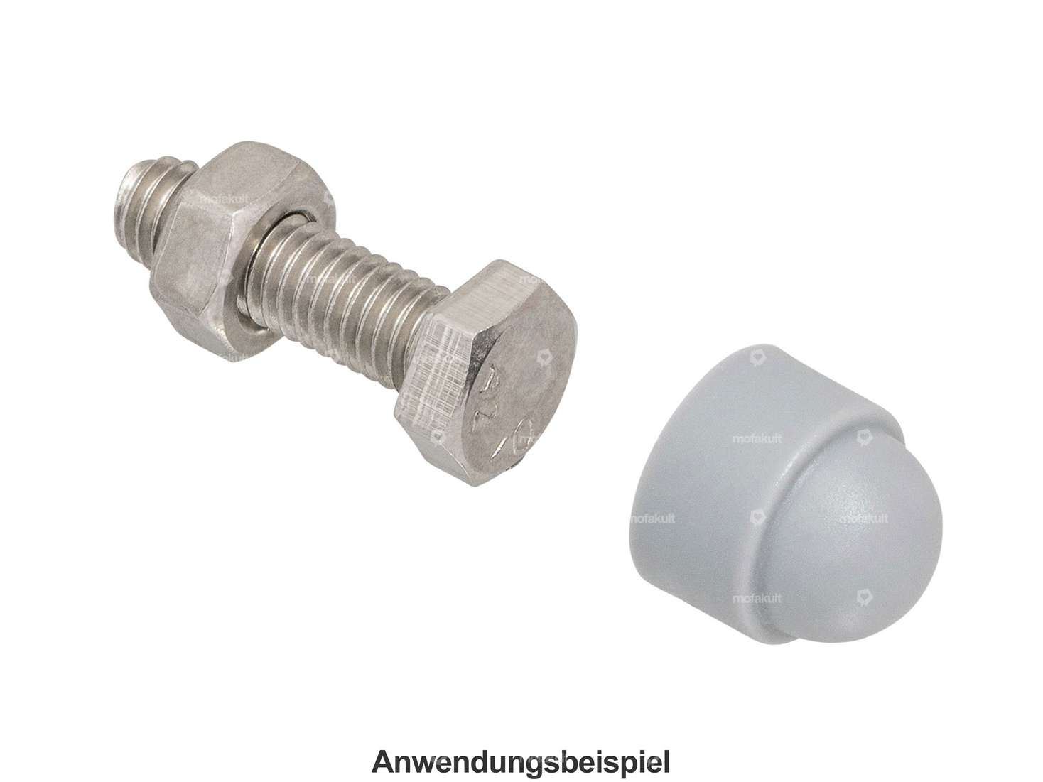 Tappo di copertura esagono esterno M10 grigio Carousel Image 3