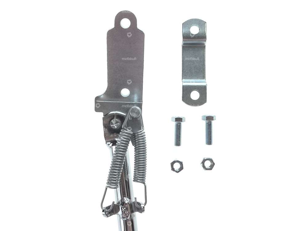 Cavalletto laterale destro a montaggio piatto 27 cm cromo Carousel Image 2