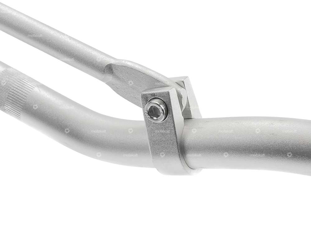 Racing handlebar fork plate 8 cm / wide aluminum silver Carousel Image 3