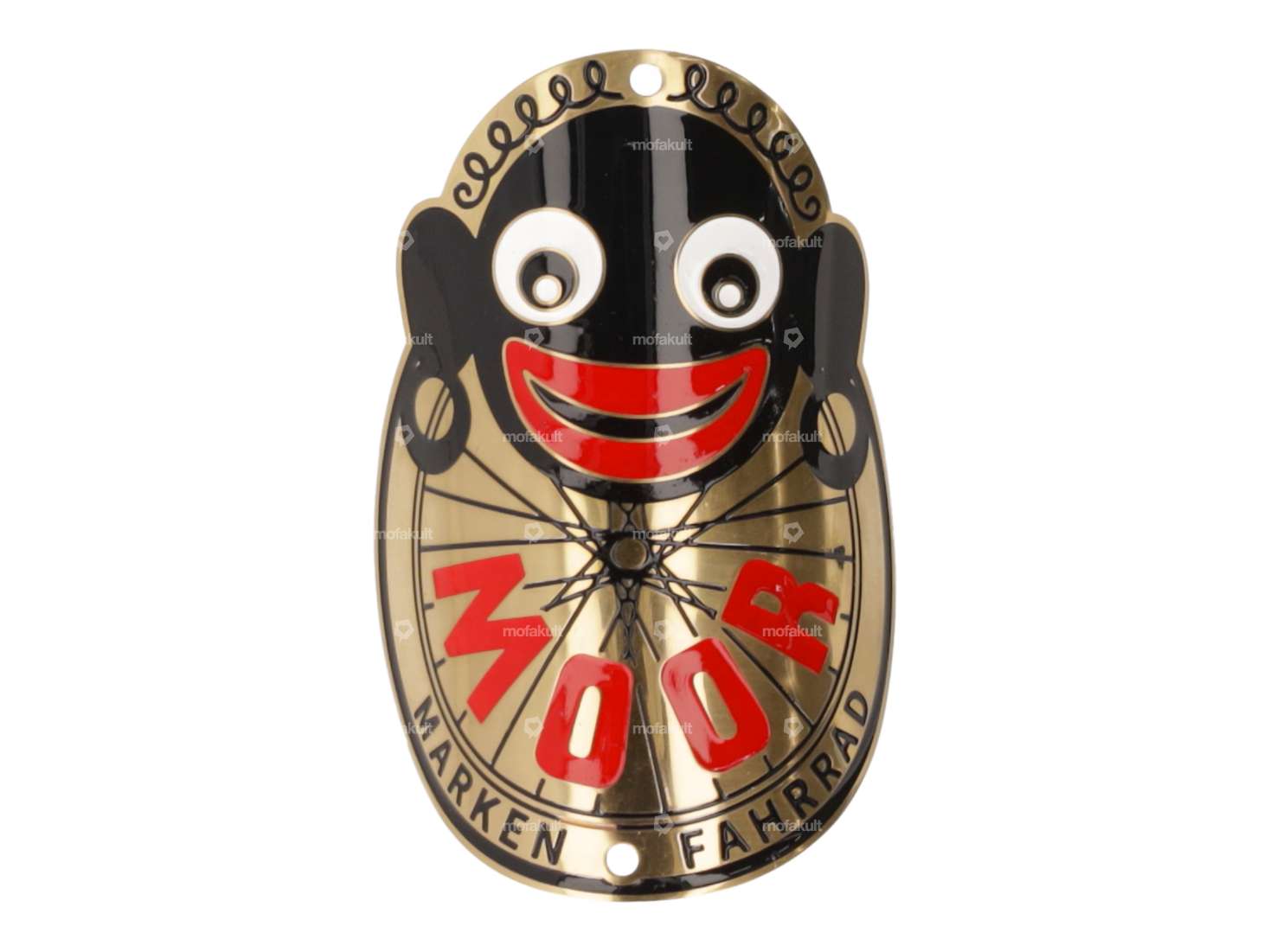 Targa del marchio "Moor" sul tubo di sterzo (curvo) Carousel Image 1