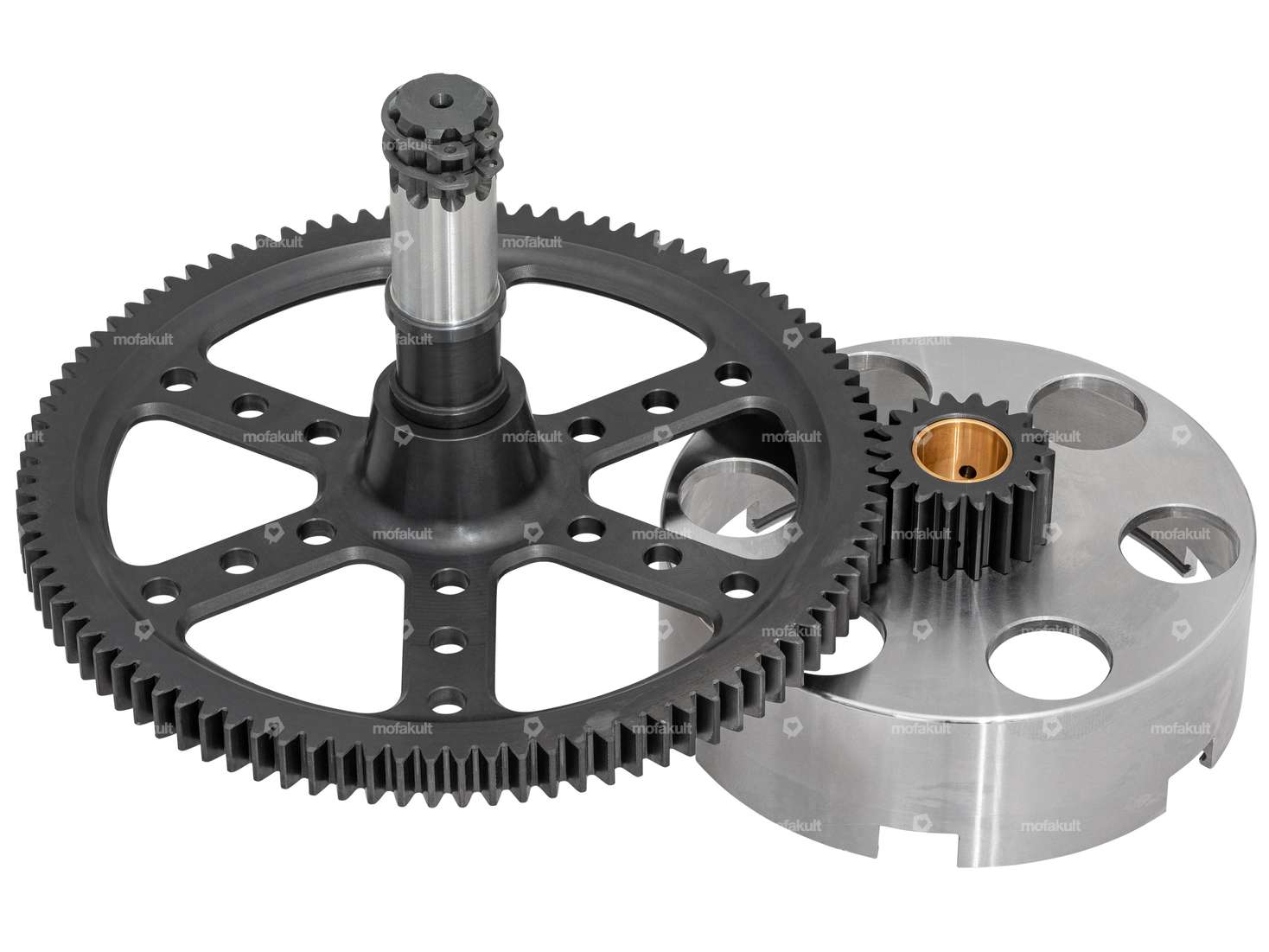 Cestello frizione MBR e corona 18:94 denti Racing straight | Puch E50 Carousel Image 1