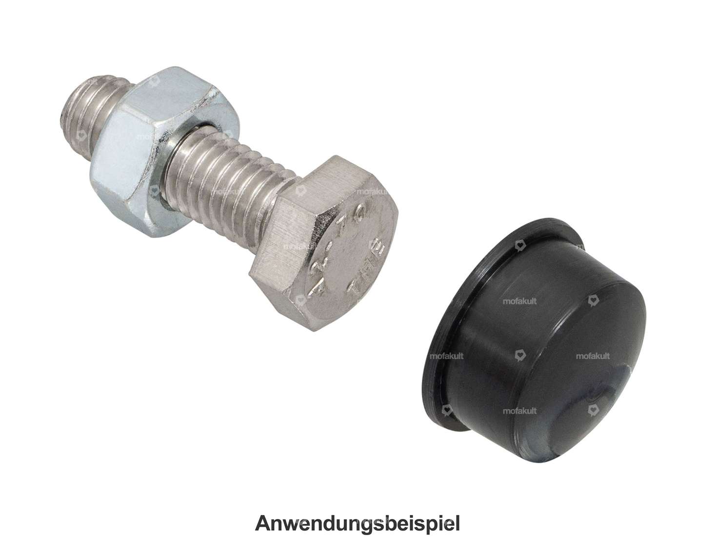 Cache tête hexagonale extérieure M10 noir Carousel Image 3