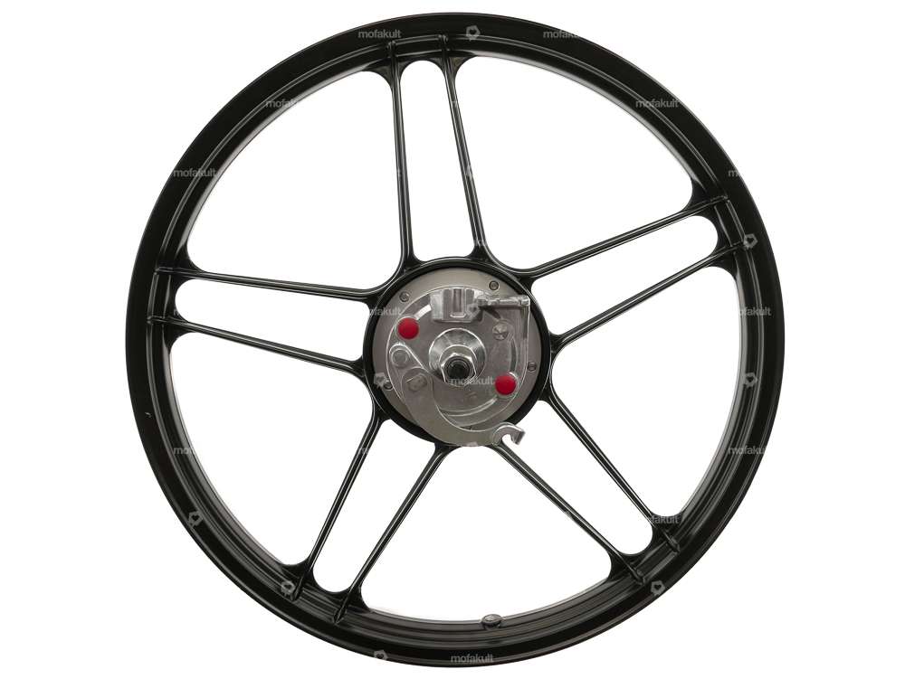 Set ruote anteriori in ghisa nere | Puch Maxi, Supermaxi, X30 NG-2AH Carousel Image 2