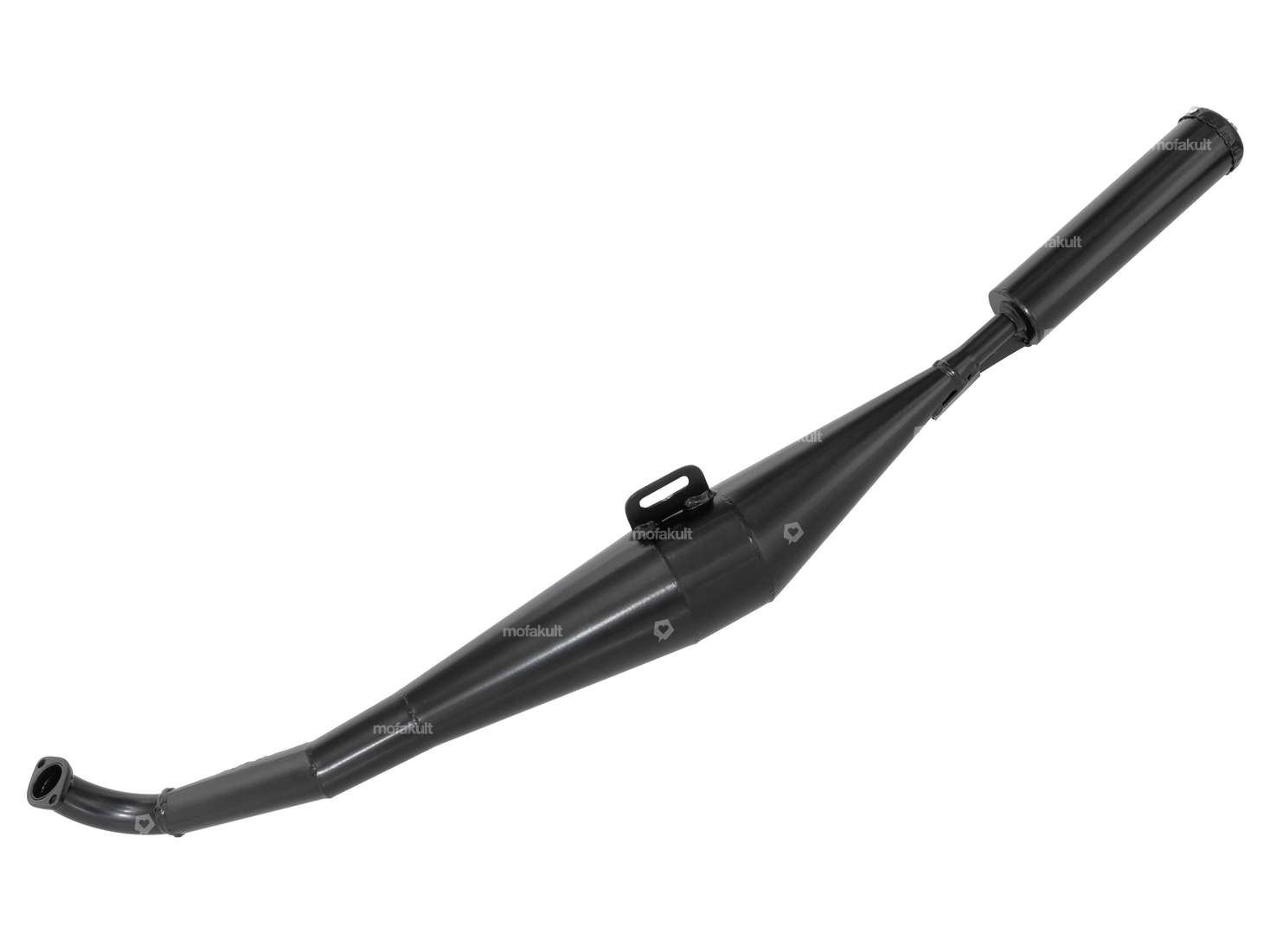 HOMOET Auspuff P8 Spezial schwarz | Puch (schräger Auslass) Carousel Image 1
