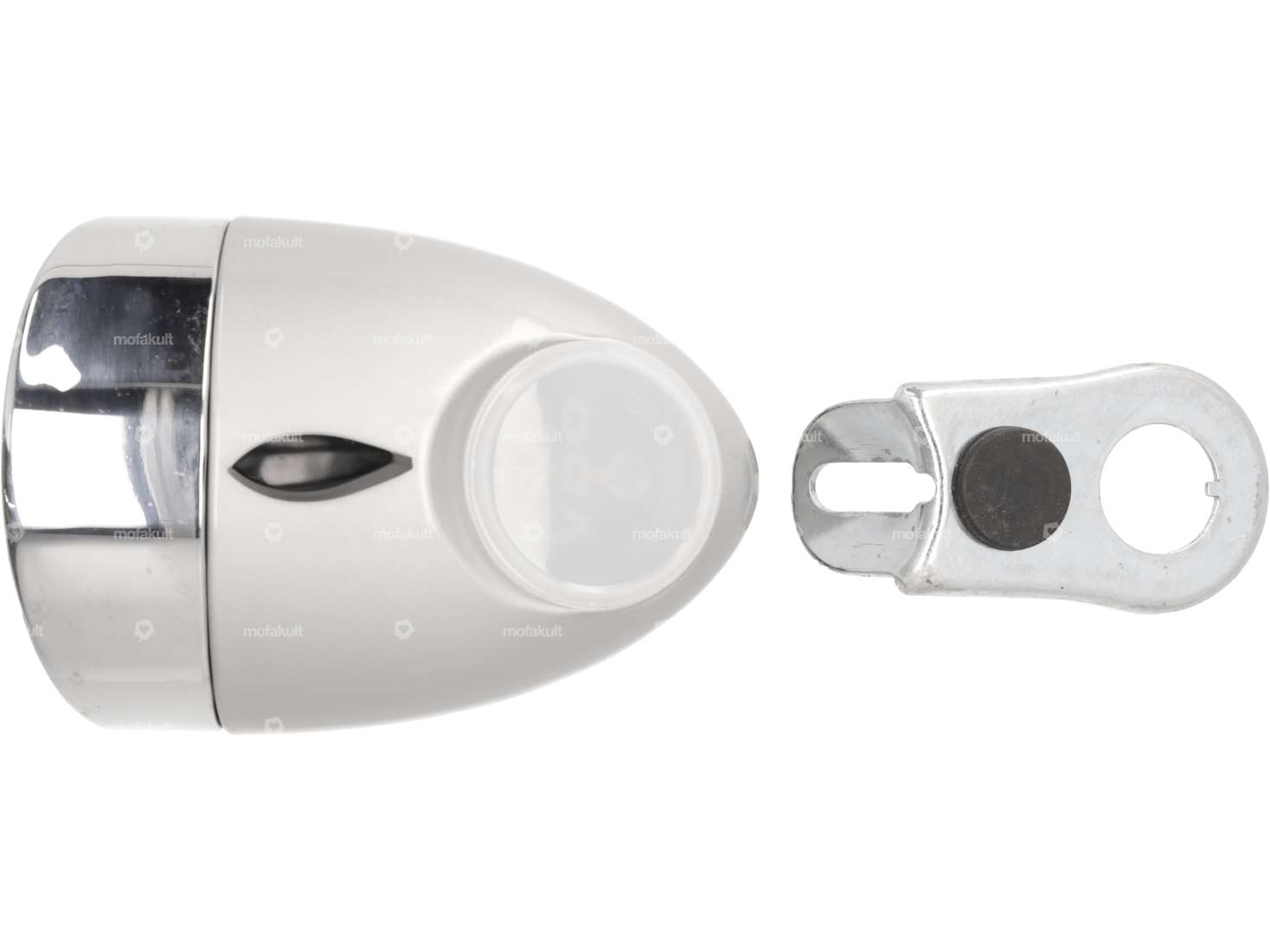 Union Eierlampe Ø 103 mm avec interrupteur (fixation centrale) argent NOS Carousel Image 2