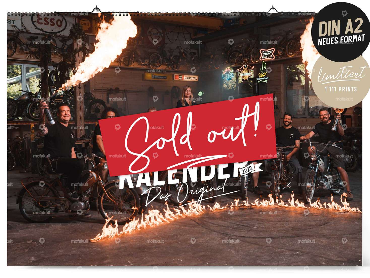 2025 Calendrier "original" pour cyclomoteurs Carousel Image 1