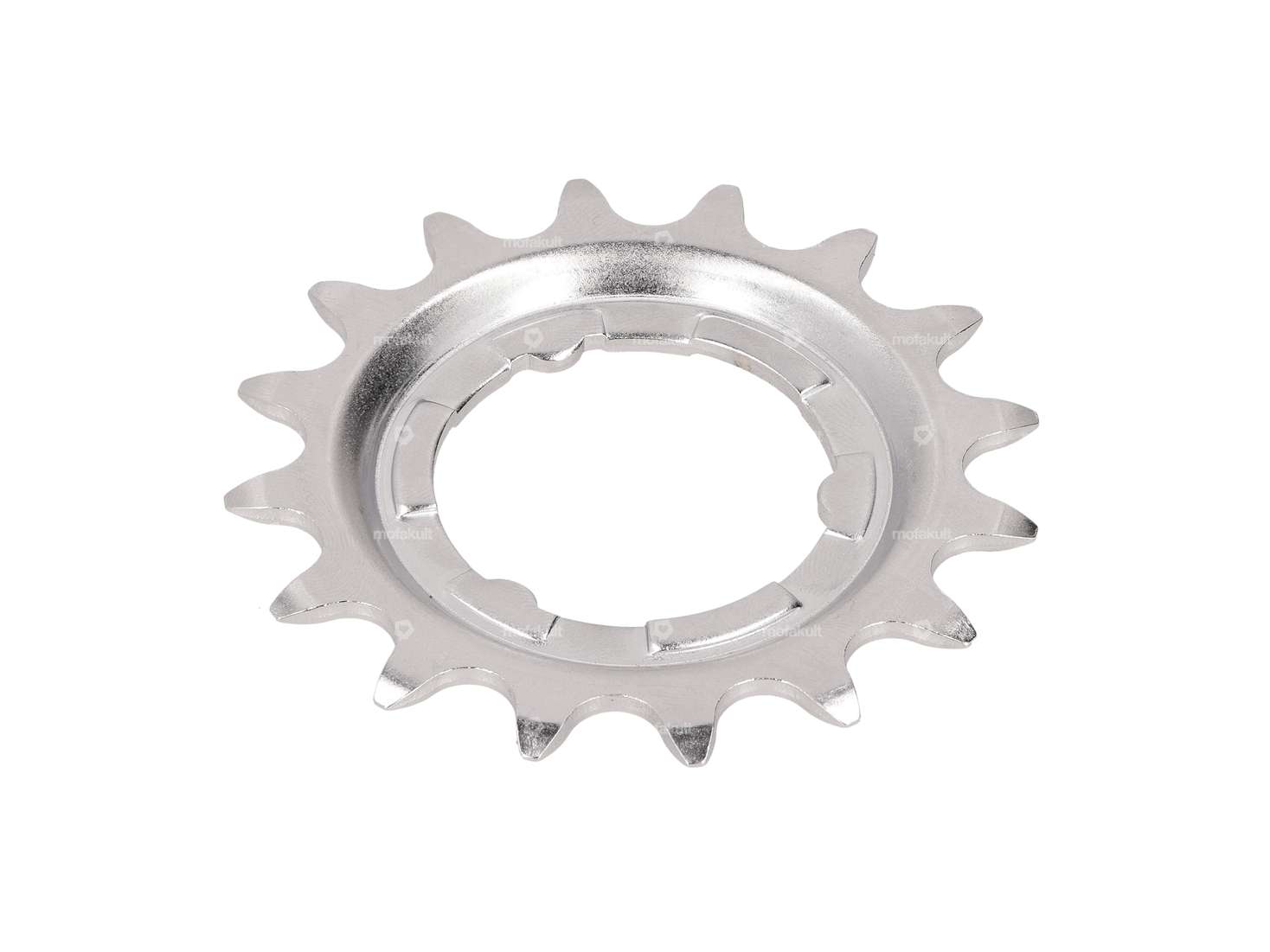 Couronne dentée de dérailleur arrière 16 dents, légèrement coudée, chromée Carousel Image 1