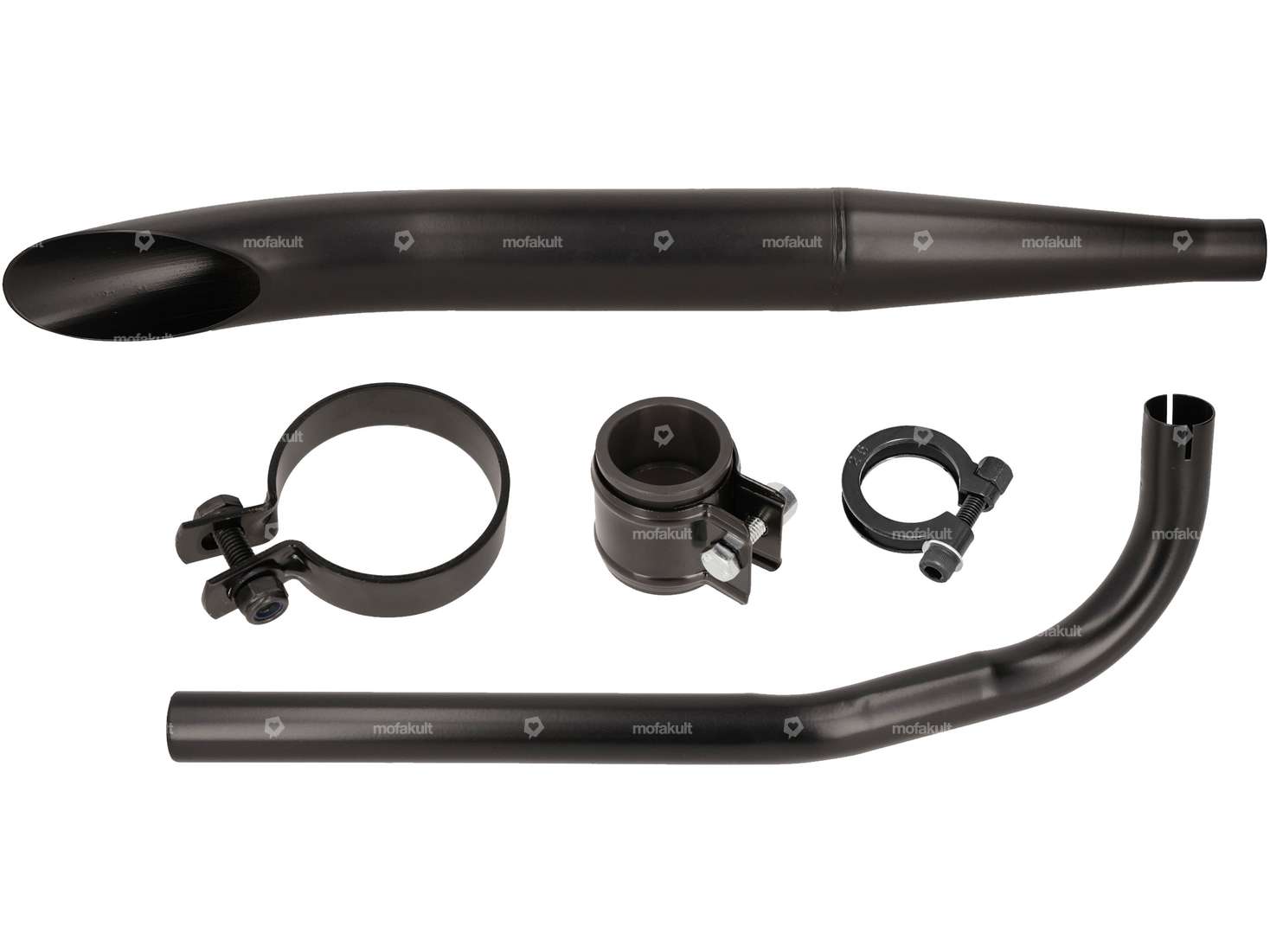 Set di scarico Sidepipe Ø 28 / 60 mm nero | Sachs 503 Carousel Image 1