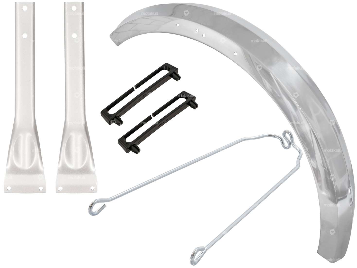 swiing® revival 17" Kit de garde-boue avant carré argent / chrome | Puch Maxi S, N Carousel Image 1