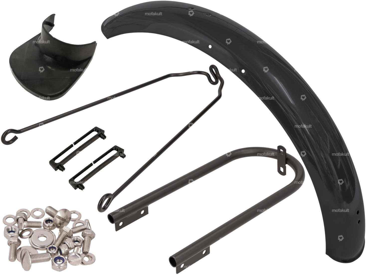 swiing® revival Vorderschutzblech-Set 17" schwarz | Puch Supermaxi LG1 / LG2, X30 Sport NS / NL Carousel Image 1