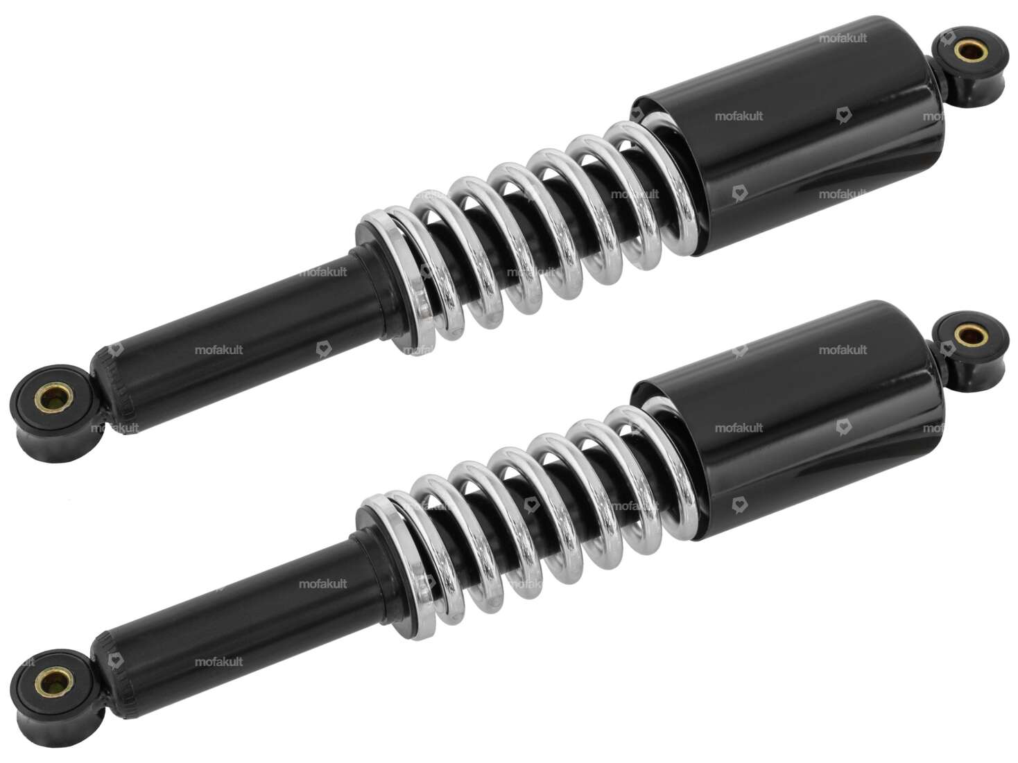 Ammortizzatore 35 cm nero/cromo con tappo di copertura Carousel Image 1