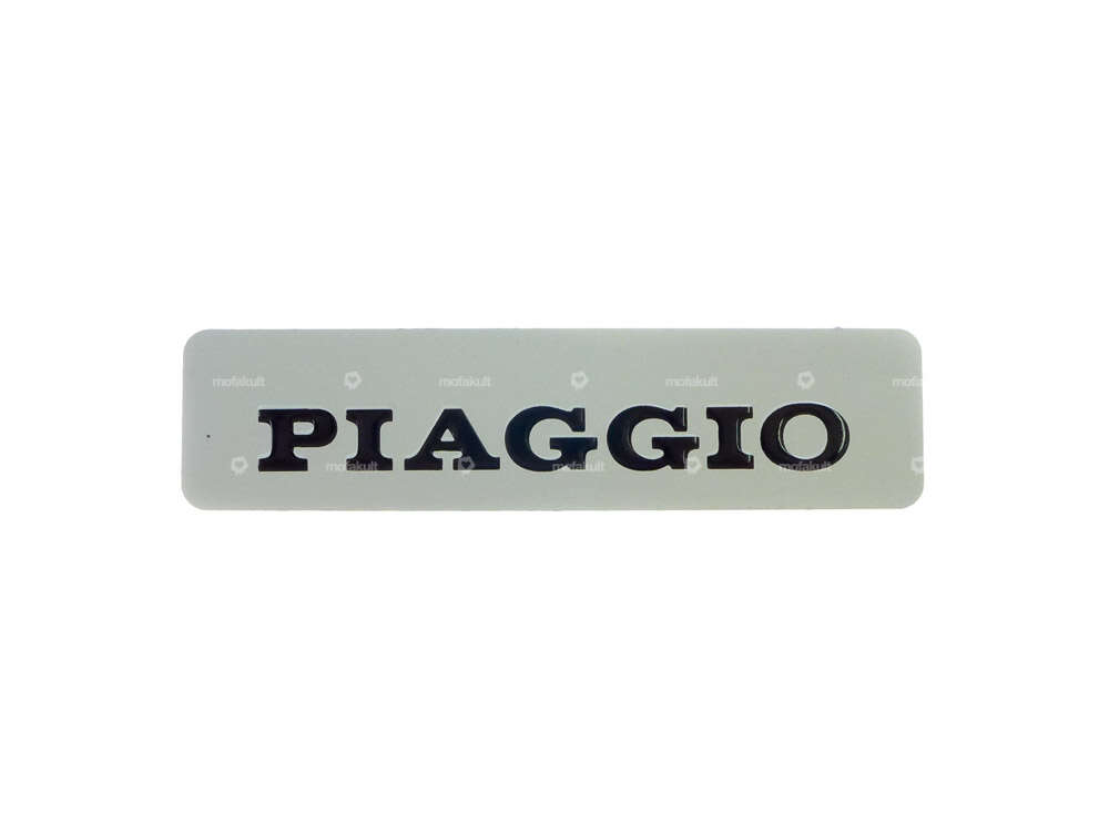 Adesivo serbatoio "PIAGGIO" alluminio 115 x 27 mm | Piaggio Ciao, SI, Bravo Carousel Image 1