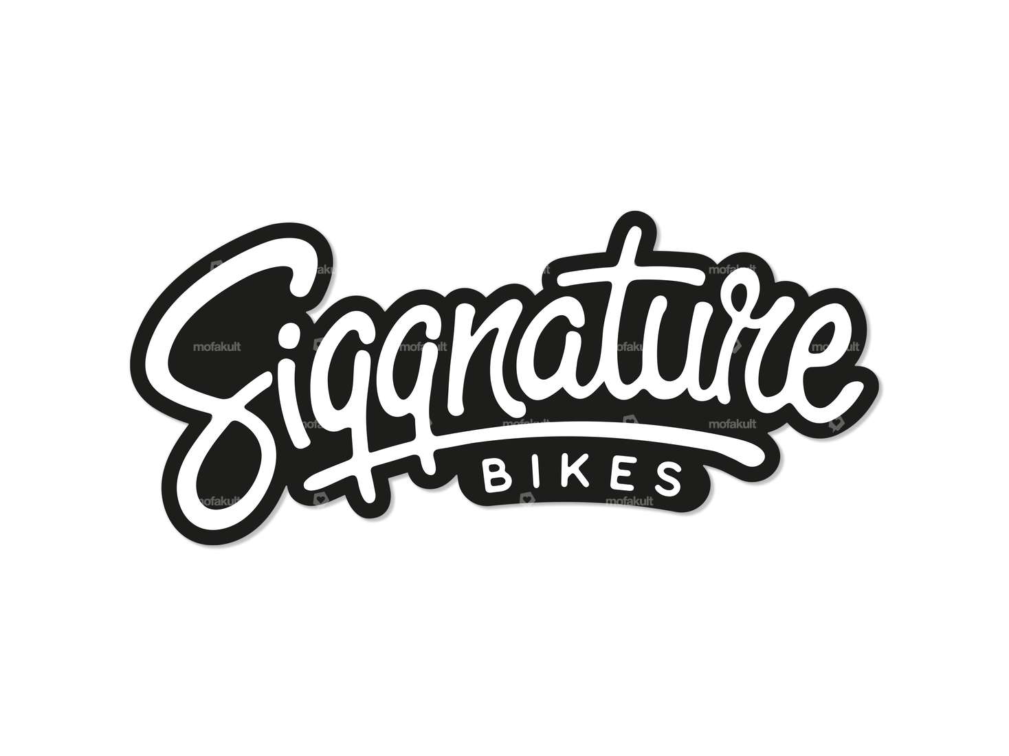Adesivo Siggnature "Siggnature Bikes" 120 x 50 mm nero Carousel Image 1