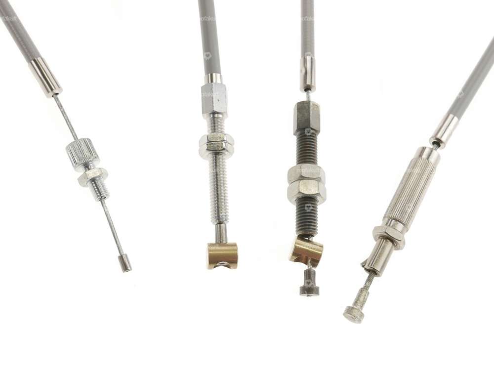 Jeu de câbles coupés avec vis de réglage gris | Puch Maxi Carousel Image 2