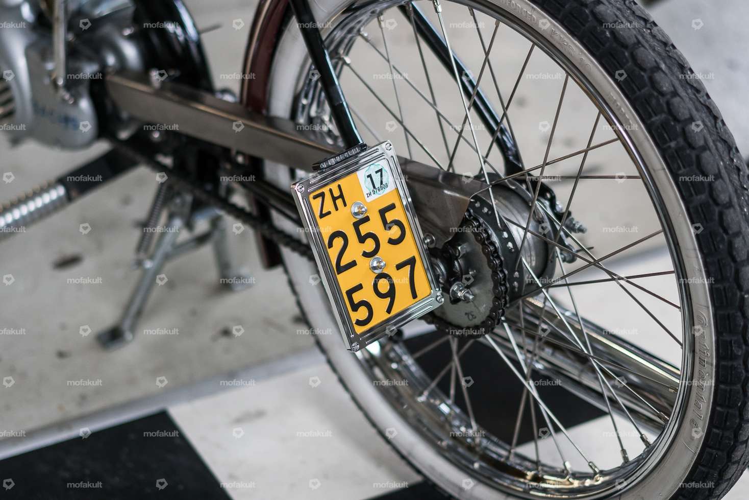 66HEROES Custom chrome number frame (CH version) Carousel Image 4