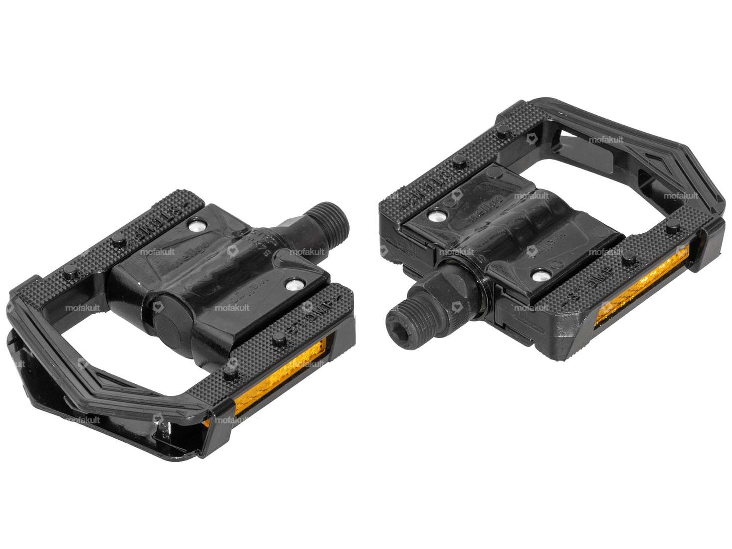 pedali wellgo pieghevoli in alluminio nero Carousel Image 2