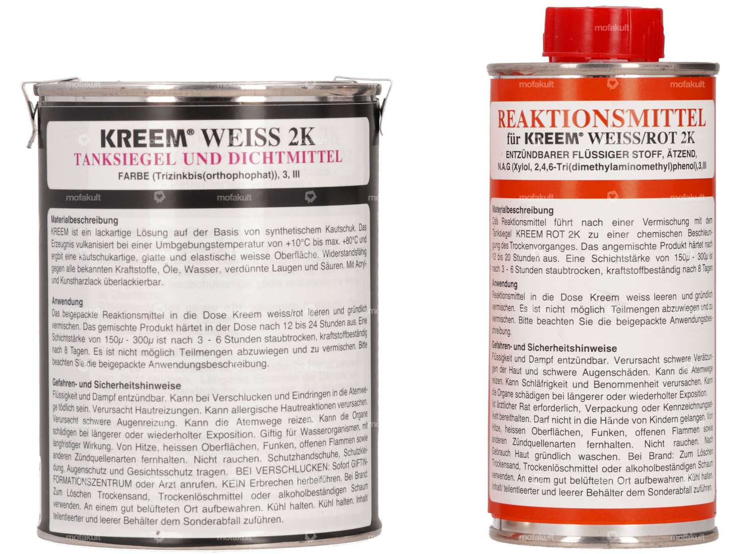 KREEM tank sealer white 2K for 12 L tank with sealant and reactant Carousel Image 1