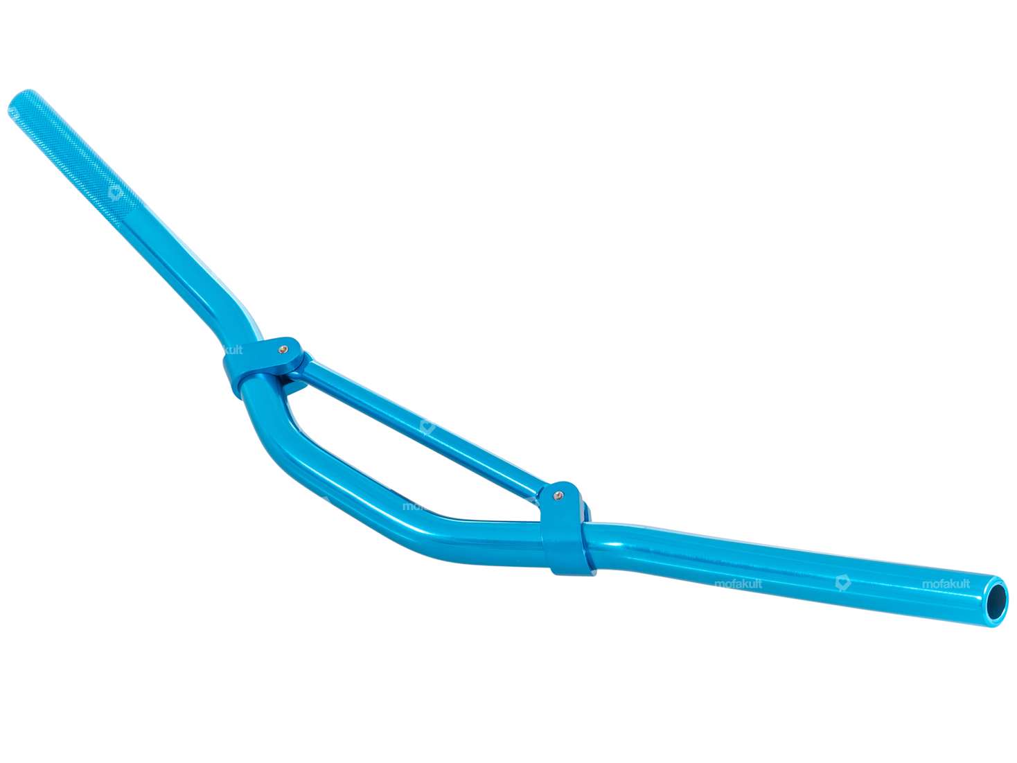 66HEROES Piastra forcella manubrio da corsa 7 cm alluminio blu Carousel Image 2