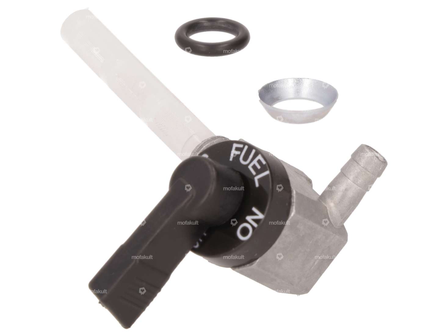 OMG rubinetto a benzina verticale M10x1 (da avvitare) in uscita a destra Carousel Image 2