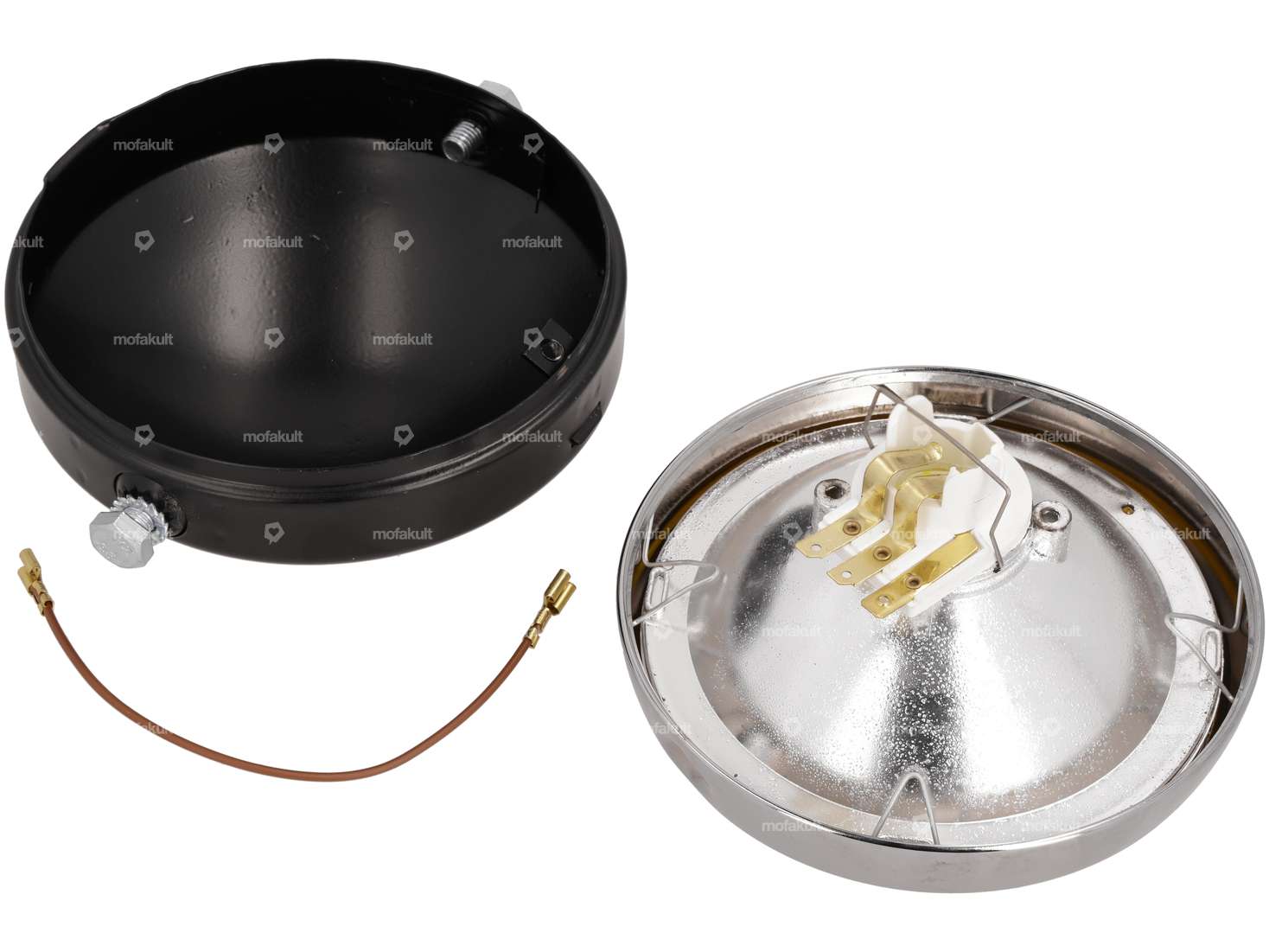 GUIA spotlight round yellow glass Ø 14 cm chrome / black Carousel Image 3