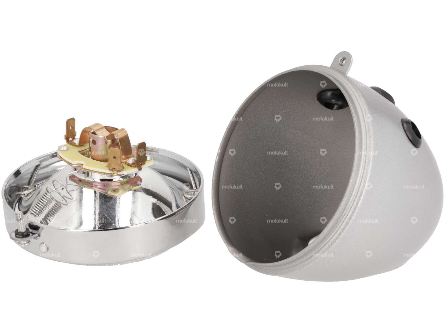 Eierlampe Ø 103 mm (mittige Befestigung) silber / Chrom Carousel Image 4