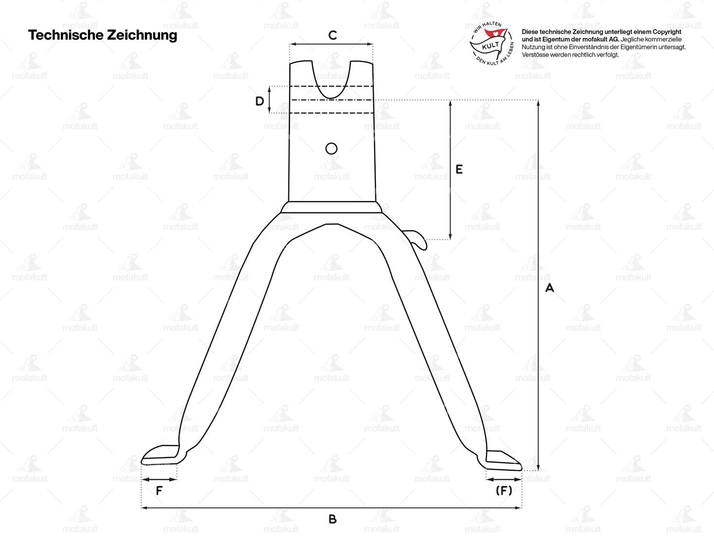 Hauptständer verzinkt massiv | Puch Maxi S Carousel Image 4
