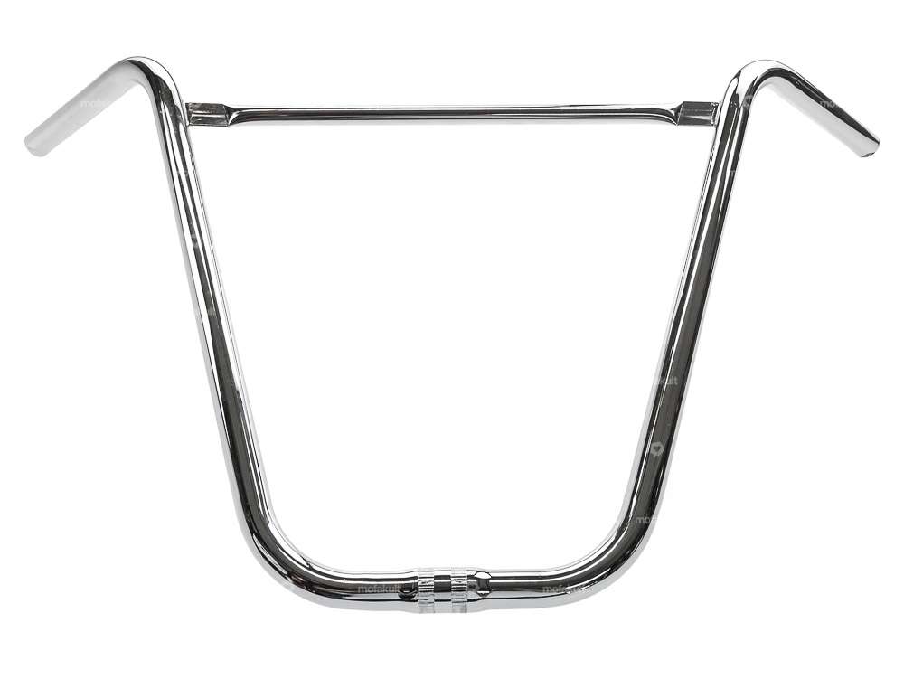 Attacco manubrio 40 cm curvo con puntone cromato Carousel Image 1