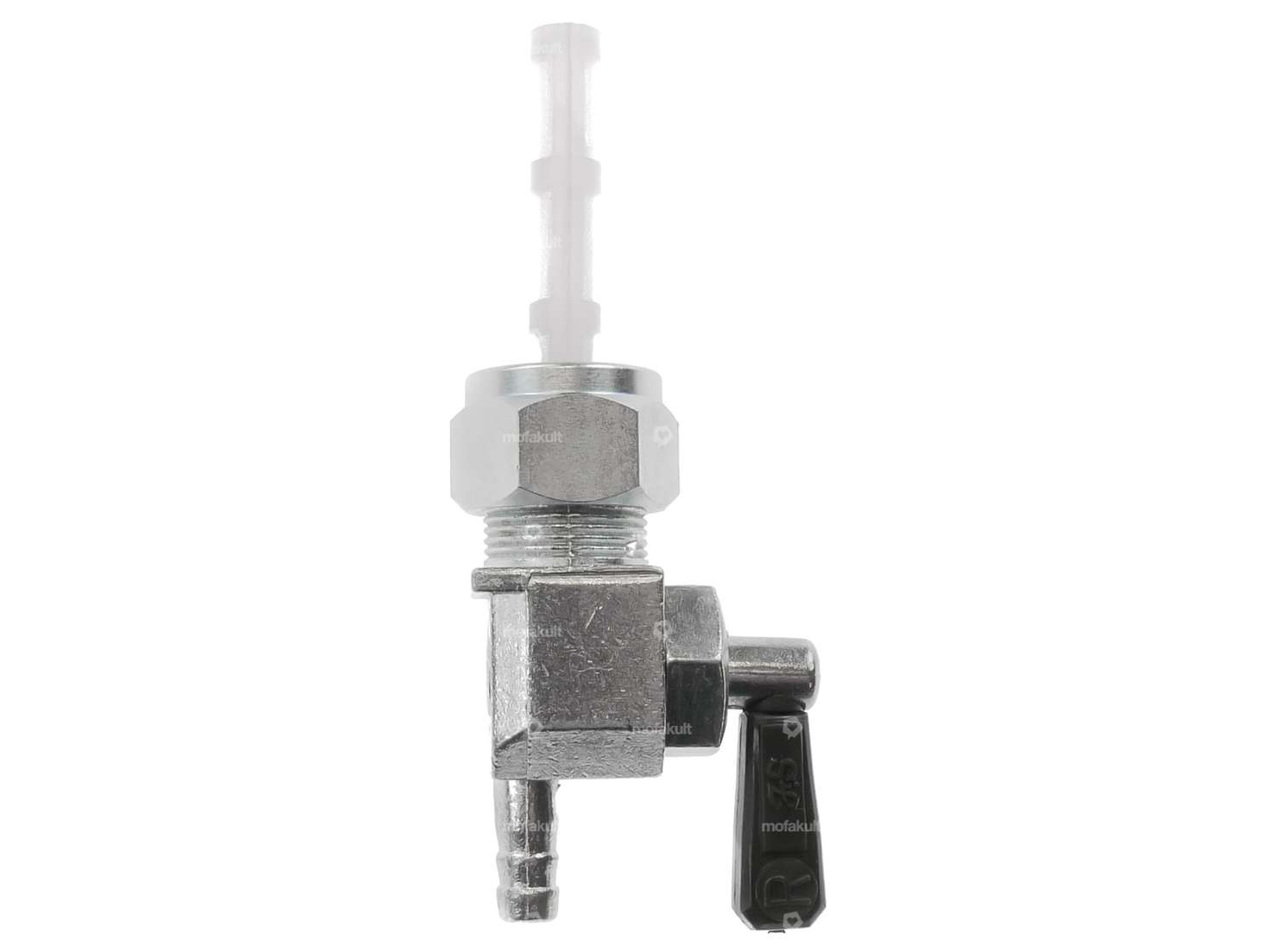 Rubinetto benzina verticale M16x1 (con dado per raccordo) in uscita dal basso Carousel Image 2