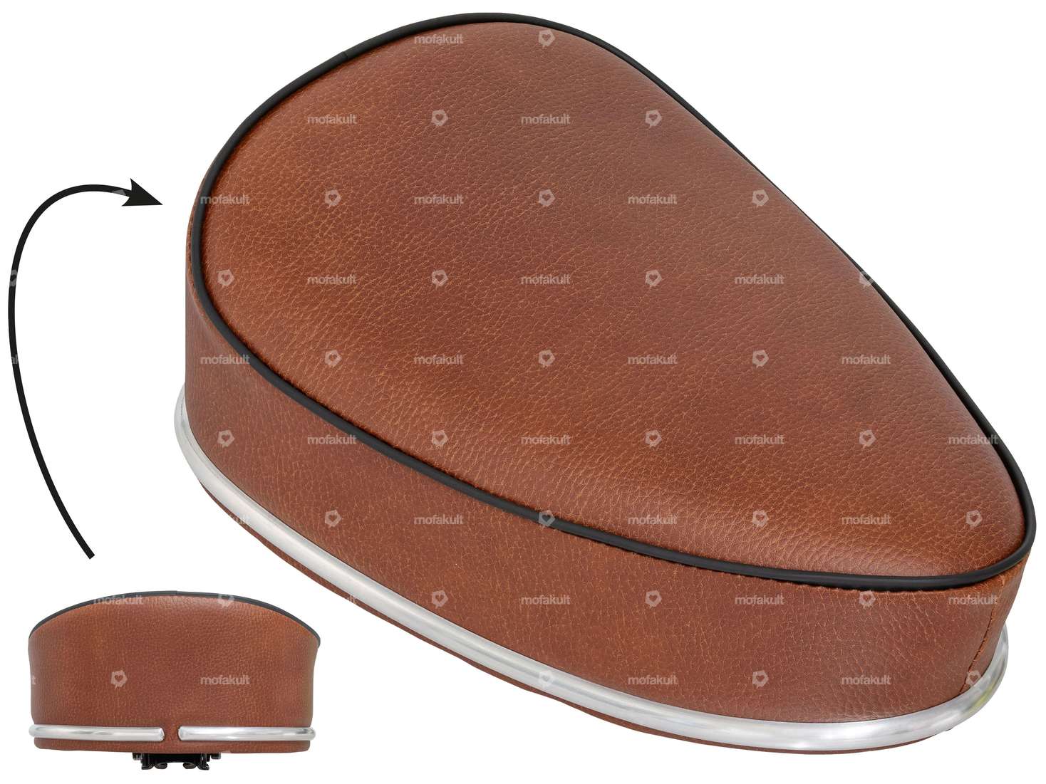 Sedile a panca marrone Carousel Image 1