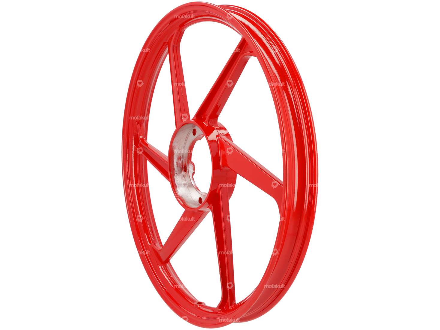 Jante 17" en fonte rouge (6 rayons simples) | Puch Carousel Image 1