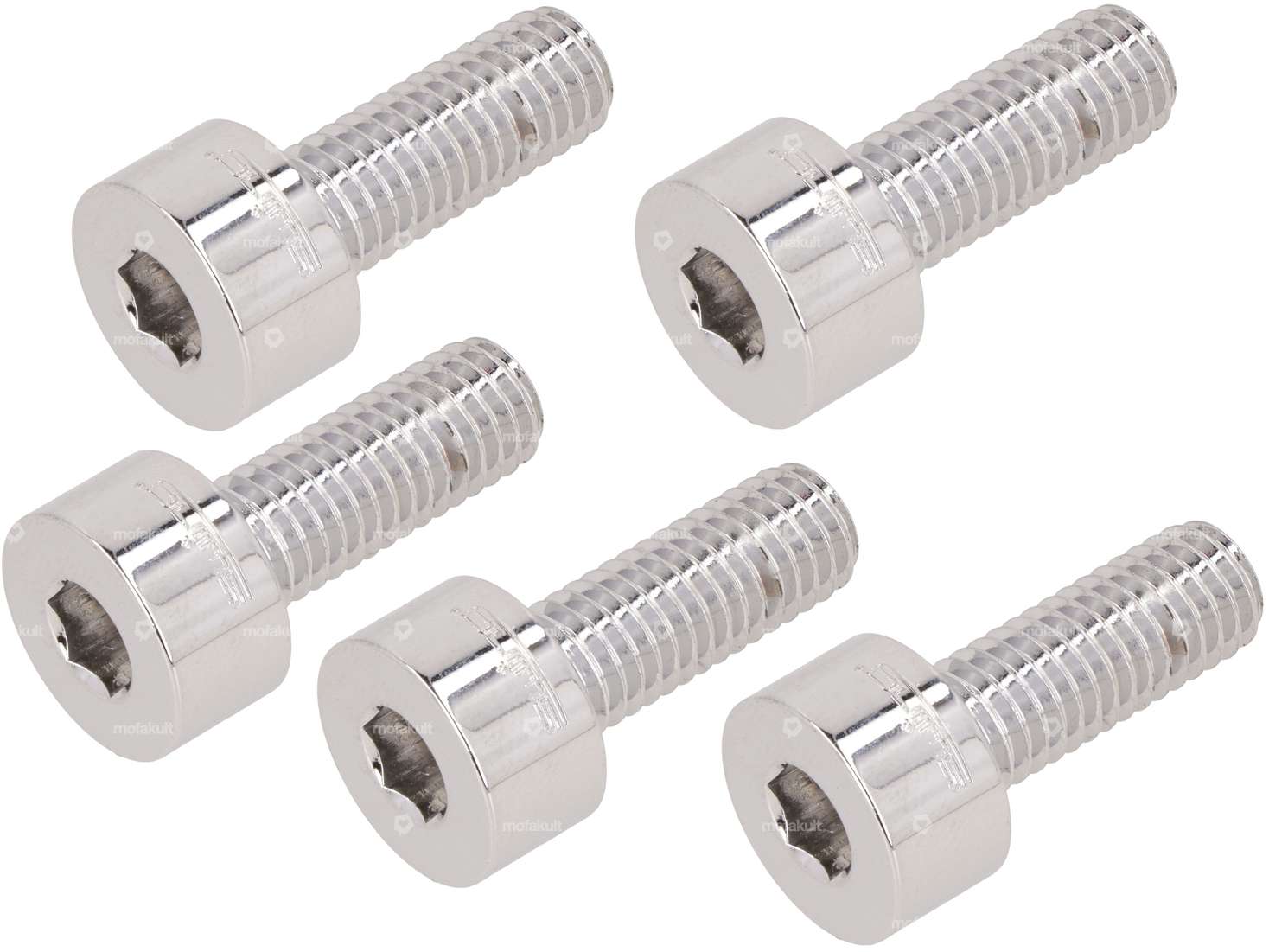 swiing® revival screw set M8x22 cylinder head cast hub chrome | Puch Carousel Image 1