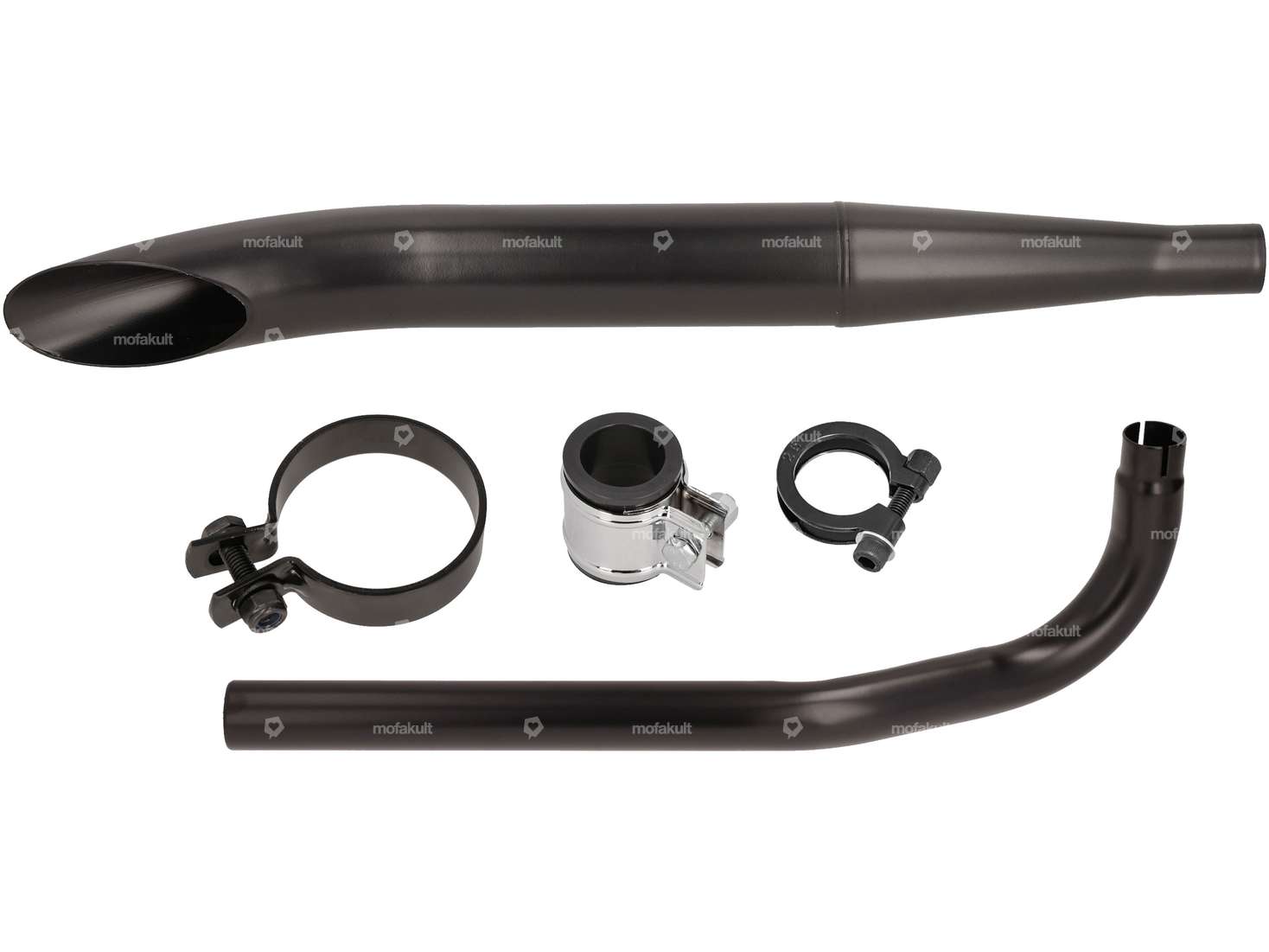 Kit d'échappement Sidepipe Ø 32 / 60 mm noir | Sachs 503 Carousel Image 1