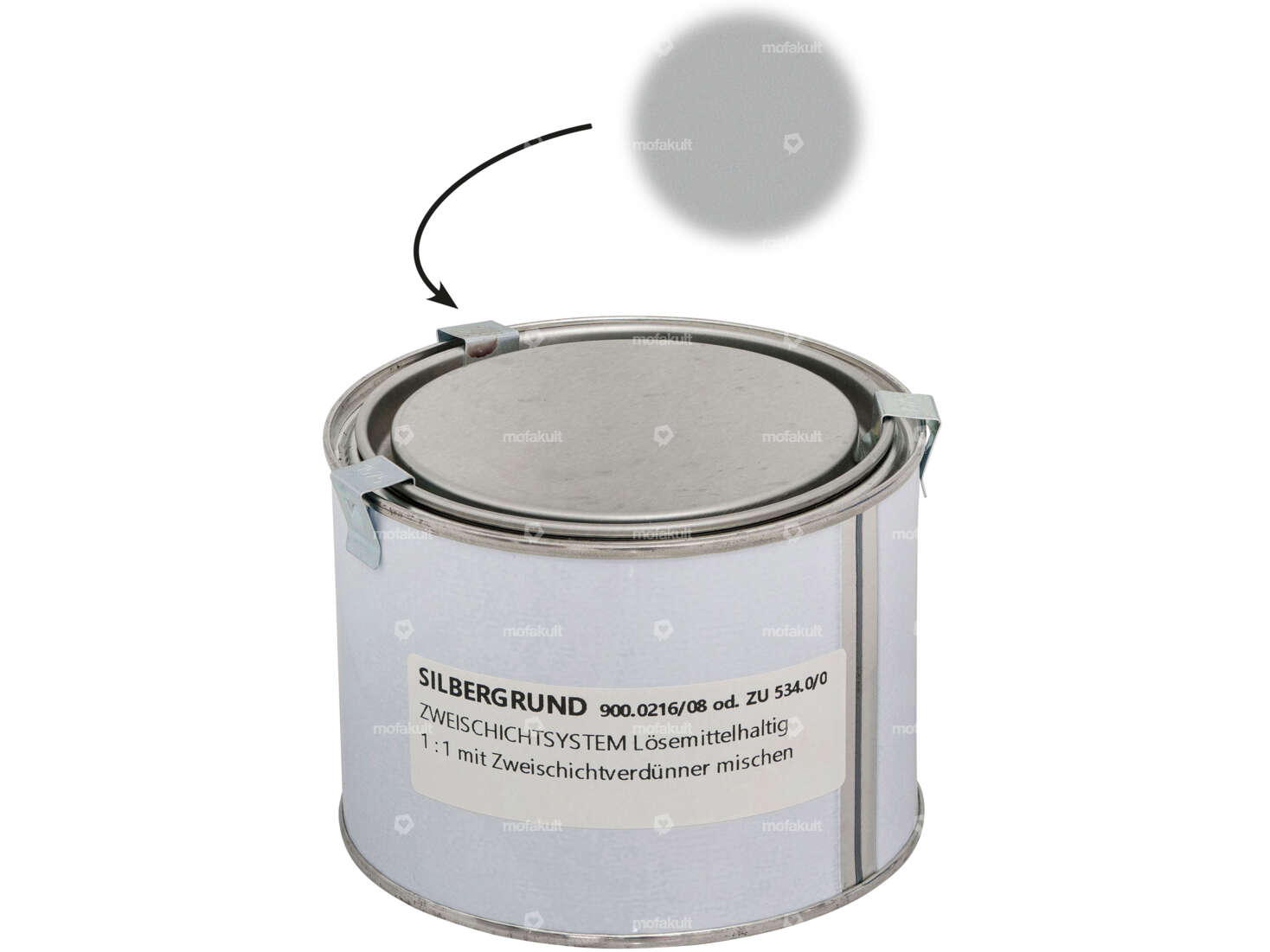 Original paint silver primer 400 ml (frame & engine) | Puch Carousel Image 1