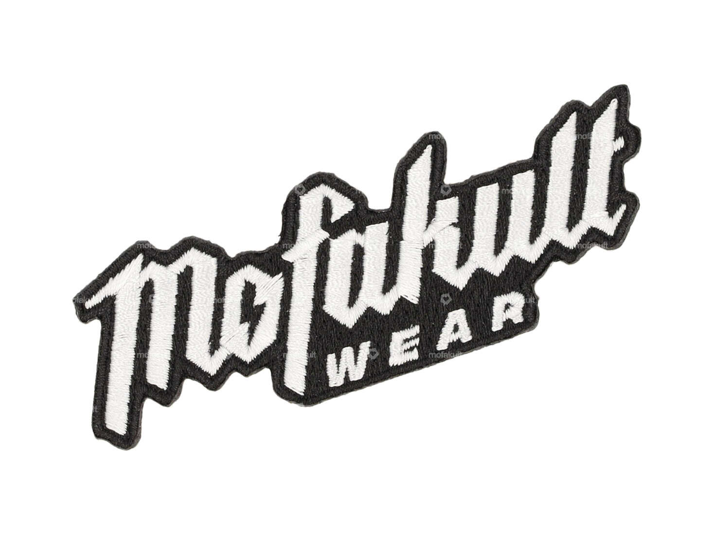mk-Merch Ecusson "Mofakultwear" blanc / noir 95 x 30 mm Carousel Image 1