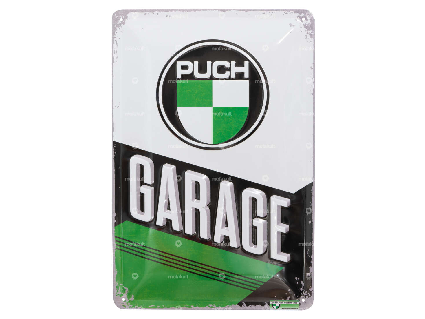 Nostalgic Art Plaque en tôle "Puch Garage" vert 20 x 30 cm Carousel Image 1